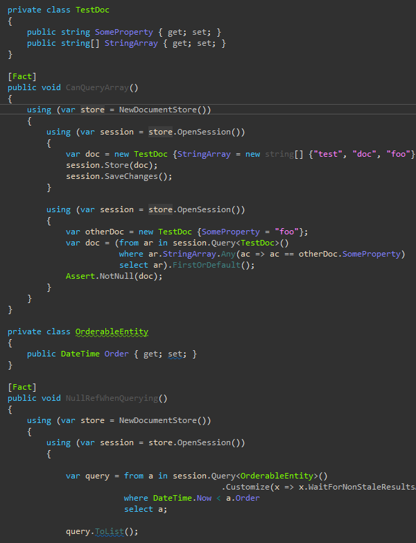 Пример кода на C#