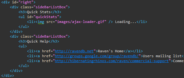Пример кода HTML