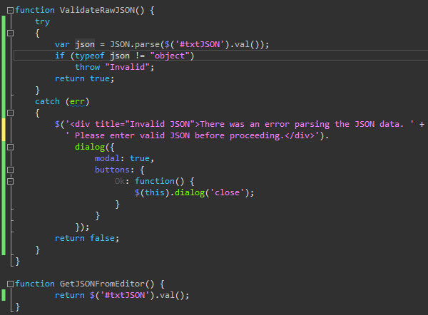Пример кода на Javascript